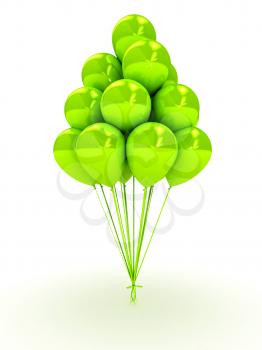 Royalty Free Clipart Image of a Bunch of Balloons