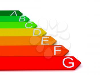 Royalty Free Clipart Image of an Energy Efficiency Scale