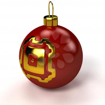 Royalty Free Clipart Image of a Christmas Ornament