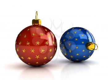 Royalty Free Clipart Image of Christmas Ornaments