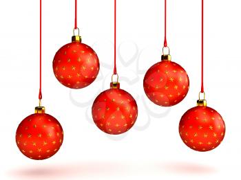 Royalty Free Clipart Image of Christmas Ornaments