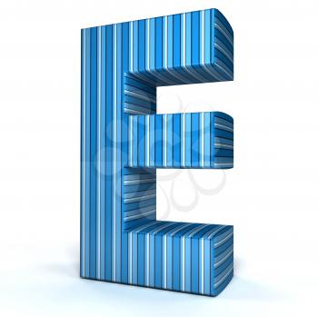 Royalty Free Clipart Image of a Blue Letter