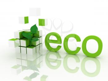 Royalty Free Clipart Image of an Eco Concept