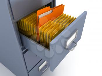 Royalty Free Clipart Image of a Filing Cabinet