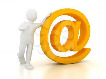 Royalty Free Clipart Image of an Email Sign