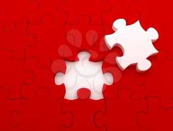 Royalty Free Clipart Image of a Puzzle