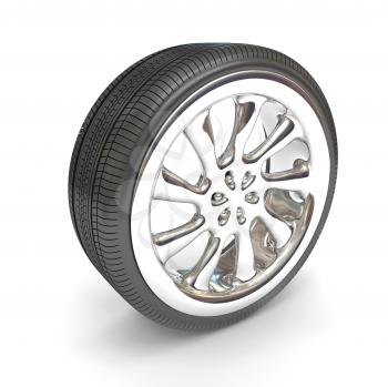 Royalty Free Clipart Image of a Tire