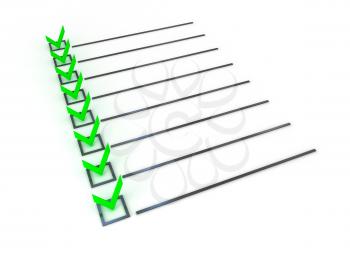 Royalty Free Clipart Image of a Checklist