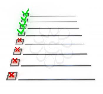 Royalty Free Clipart Image of a Checklist