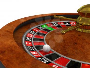 Royalty Free Clipart Image of a Casino Roulette Table