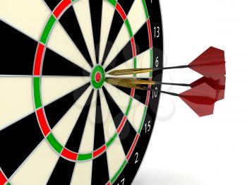 Royalty Free Clipart Image of a Dartboard