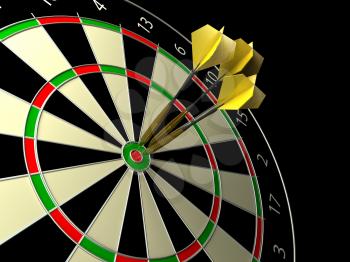 Royalty Free Clipart Image of a Dartboard