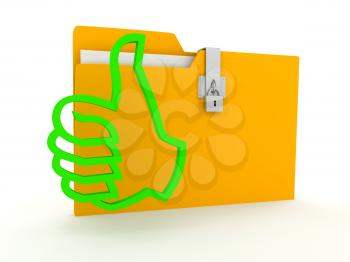 Royalty Free Clipart Image of a Locked Folder