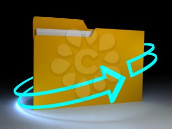 Royalty Free Clipart Image of a Folder