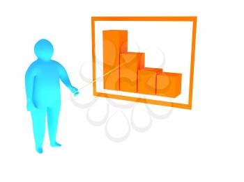 Royalty Free Clipart Image of a Person Giving a Presentation