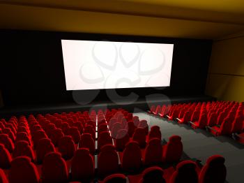 Royalty Free Clipart Image of a Movie Theater