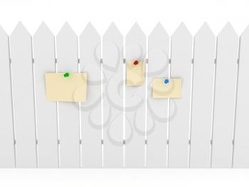 Royalty Free Clipart Image of a White Fence