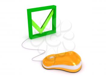 Royalty Free Clipart Image of a Computer Mouse