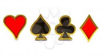 Royalty Free Clipart Image of Card Suits