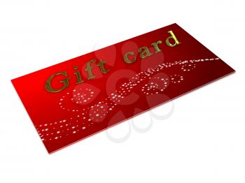 Royalty Free Clipart Image of a Gift Card