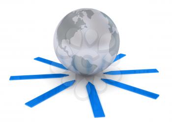 Royalty Free Clipart Image of a Globe