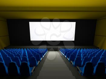 Royalty Free Clipart Image of a Movie Theater