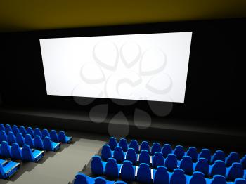 Royalty Free Clipart Image of a Movie Theater