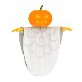 Royalty Free Clipart Image of a Halloween Pumpkin