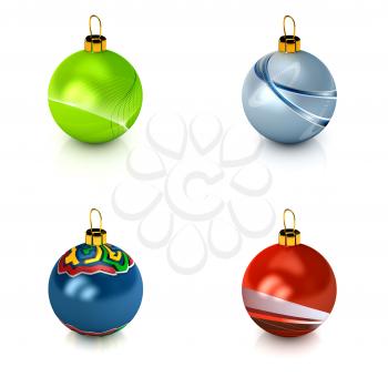 Royalty Free Clipart Image of Christmas Ornaments