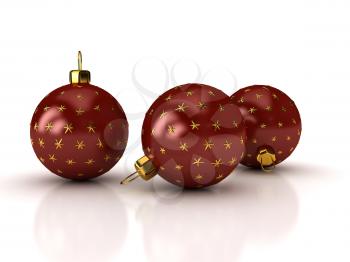 Royalty Free Clipart Image of Christmas Ornaments