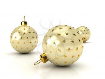 Royalty Free Clipart Image of Christmas Ornaments