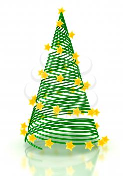 Royalty Free Clipart Image of a Christmas Tree