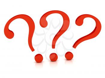 Royalty Free Clipart Image of Question Marks