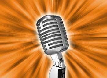 Royalty Free Clipart Image of a Microphone