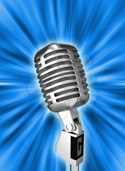 Royalty Free Clipart Image of a Microphone