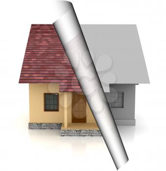 Royalty Free Clipart Image of a House