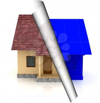 Royalty Free Clipart Image of a House