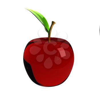 Royalty Free Clipart Image of an Apple