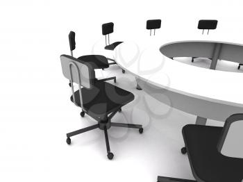 Royalty Free Clipart Image of a Conference Table