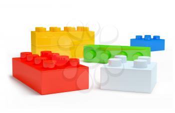 3D plastic part of children's toy. 3d render