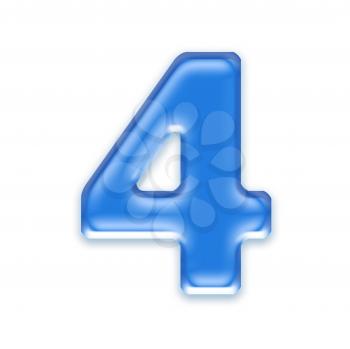 Royalty Free Clipart Image of a Number Four