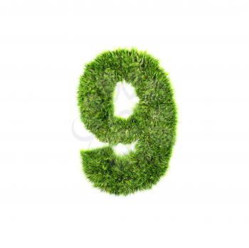 Royalty Free Clipart Image of a Number Nine