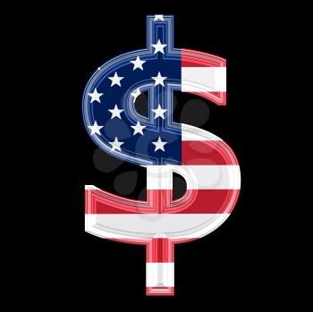 Royalty Free Clipart Image of a Dollar Sign