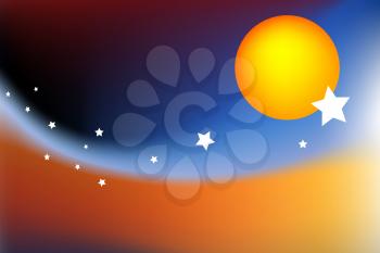 Royalty Free Clipart Image of a Night Sky