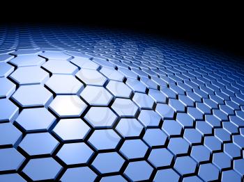 Royalty Free Clipart Image of a Hexagon Pattern