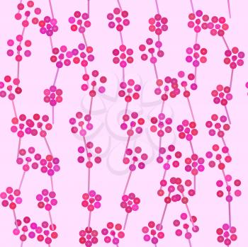 Royalty Free Clipart Image of a Seamless Floral Pattern