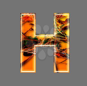 futuristic 3d letter h