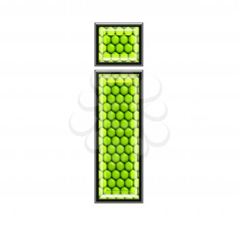 Abstract 3d letter with reptile skin texture - I