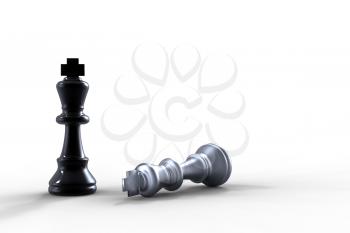 two chess pieces - checkmate concept