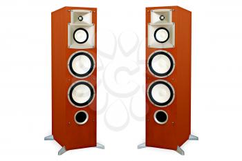 Royalty Free Clipart Image of Two Speakers